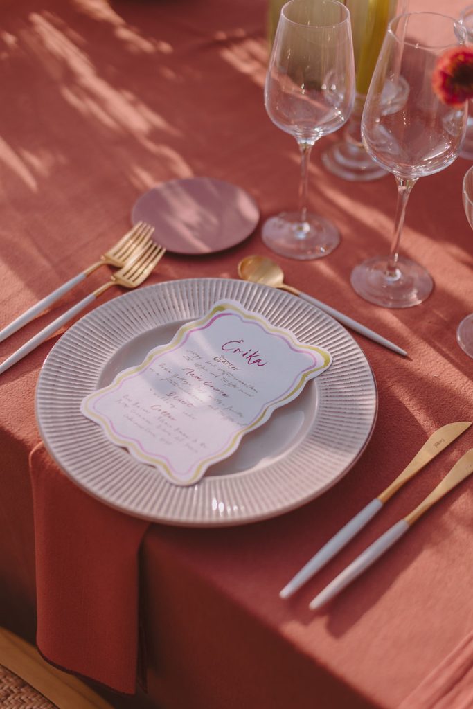 wedding planner menu drawing